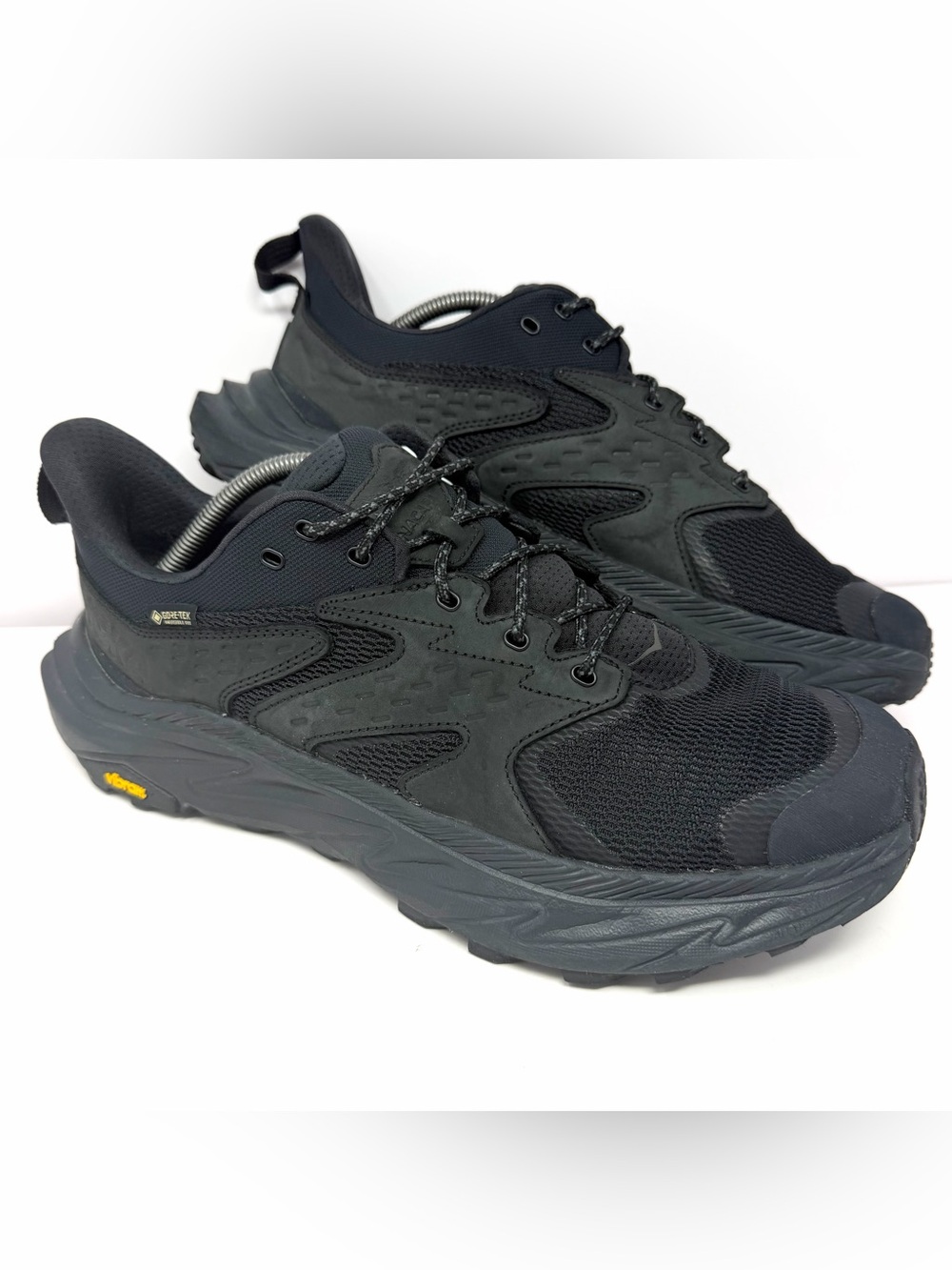 Hoka One Mens Anacapa 2 Low GTX Trail Shoes Sz 11.5 Black Sneakers 1141632F BBLC